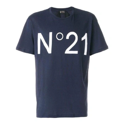 Shop N°21 Men's Blue Cotton T-shirt