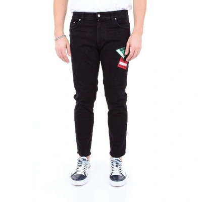 Shop Represent Black Cotton Jeans