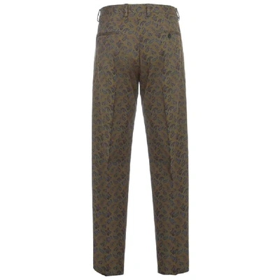 Shop Etro Men's Green Cotton Pants