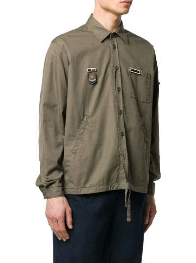 Shop Herno Men's Green Cotton Jacket