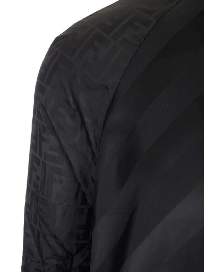 Shop Fendi Black Polyamide Outerwear Jacket