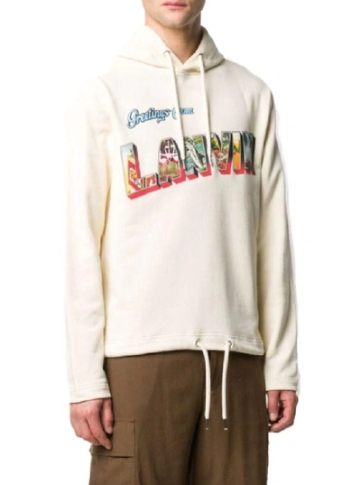 Shop Lanvin Men's Beige Cotton Sweatshirt