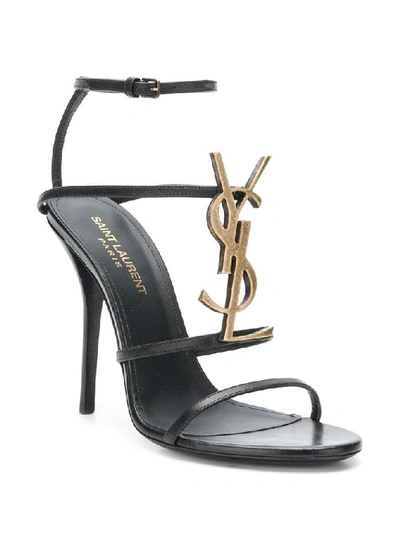 Shop Saint Laurent Black Sandals