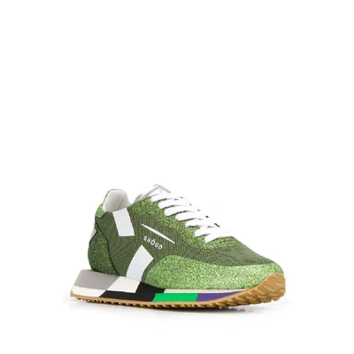 Shop Ghoud Green Polyester Sneakers