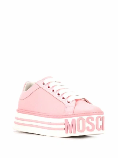 Shop Moschino Pink Sneakers