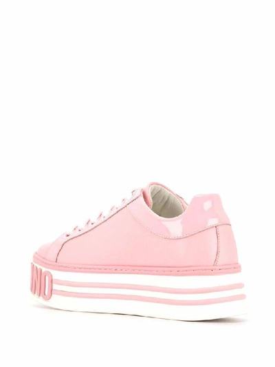 Shop Moschino Pink Sneakers