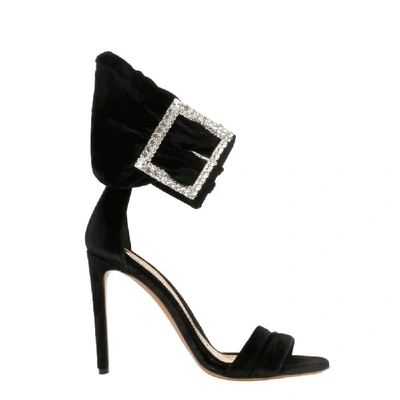 Shop Alexandre Vauthier Black Fabric Sandals