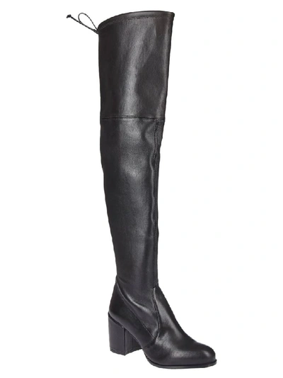 Shop Stuart Weitzman Women's Black Leather Boots