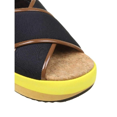 Shop Marni Women's Black Polyester Sandals
