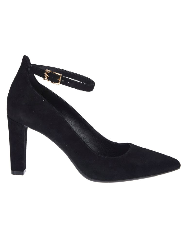 michael kors black suede heels