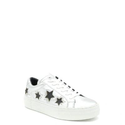 Shop Moa Women's Silver Leather Sneakers