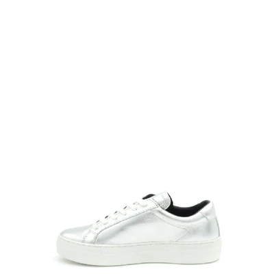 Shop Moa Women's Silver Leather Sneakers
