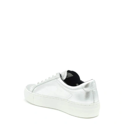 Shop Moa Women's Silver Leather Sneakers