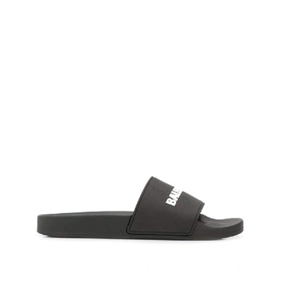 Shop Balenciaga Black Pvc Sandals