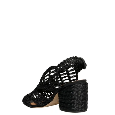 Shop Paloma Barceló Women's Black Fabric Sandals