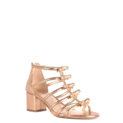 Shop Michael Kors Women's Gold Leather Sandals