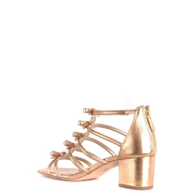 Shop Michael Kors Women's Gold Leather Sandals