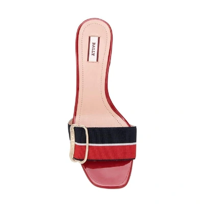 Shop Bally Red Leather Sandals