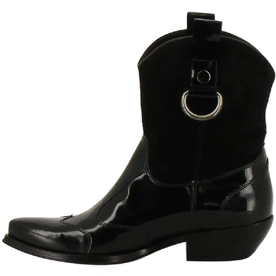 Shop Cesare Paciotti Women's Black Leather Ankle Boots