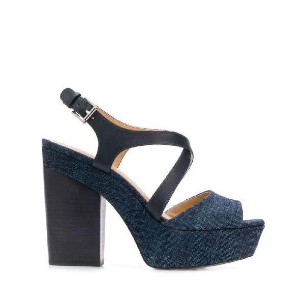 michael kors denim heels