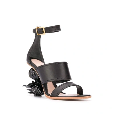 Shop Alexander Mcqueen Black Leather Sandals