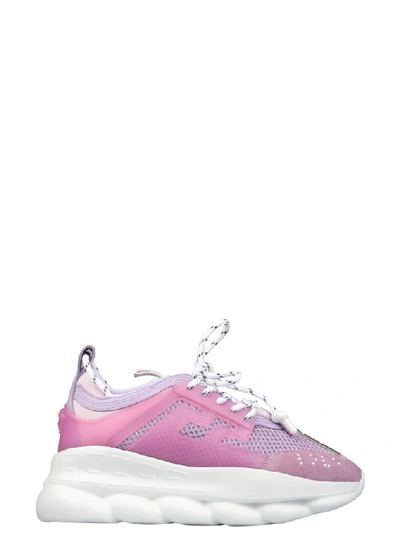 Shop Versace Pink Polyester Sneakers