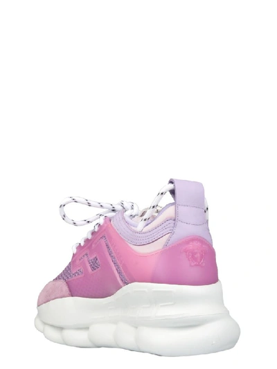 Shop Versace Pink Polyester Sneakers