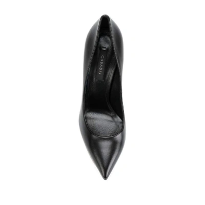 Shop Casadei Black Leather Pumps