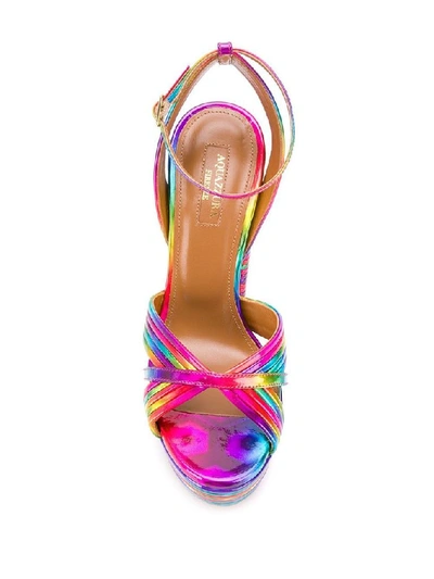 Shop Aquazzura Multicolor Sandals