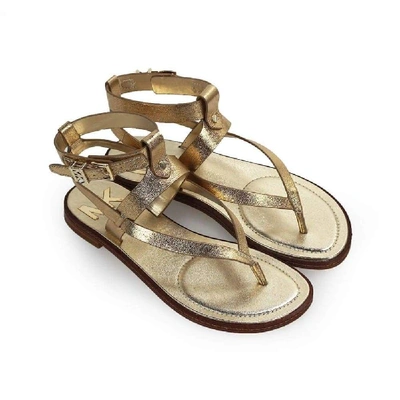 Shop Michael Kors Gold Sandals