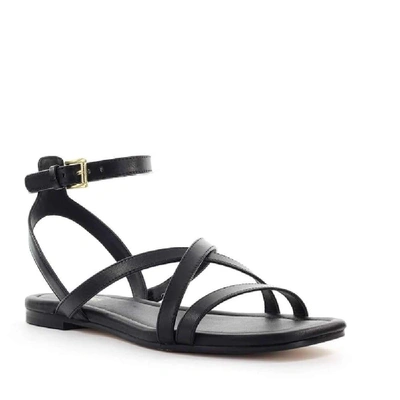Shop Michael Kors Women's Black Leather Sandals