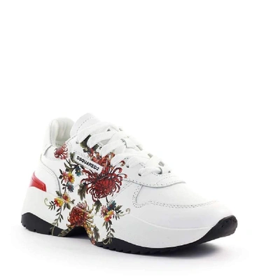 Shop Dsquared2 Women's White Leather Sneakers