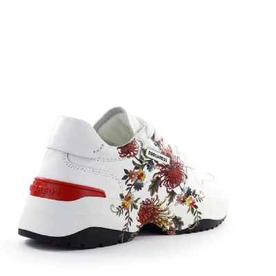 Shop Dsquared2 Women's White Leather Sneakers