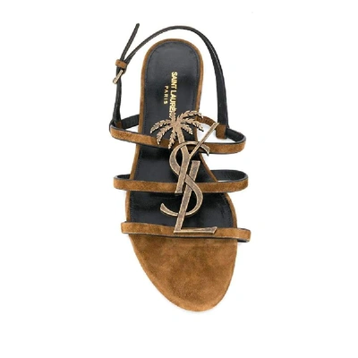 Shop Saint Laurent Women's Brown Leather Sandals