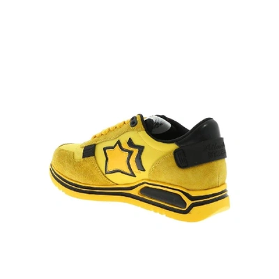 Shop Atlantic Stars Yellow Leather Sneakers