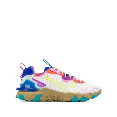Nike React Vision V2 Mesh, Felt And Faux Leather Sneakers In White