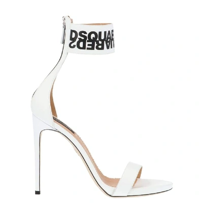 Shop Dsquared2 Women's White Leather Sandals