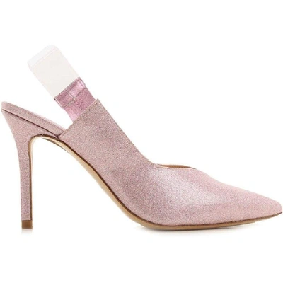 Shop Pinko Pink Leather Pumps