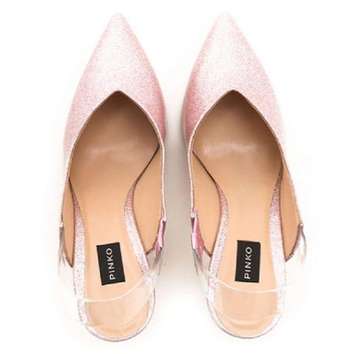Shop Pinko Pink Leather Pumps