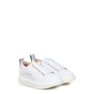 Shop Alexander Smith Women's White Leather Sneakers