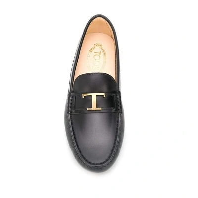 Shop Tod's Women's Black Leather Loafers