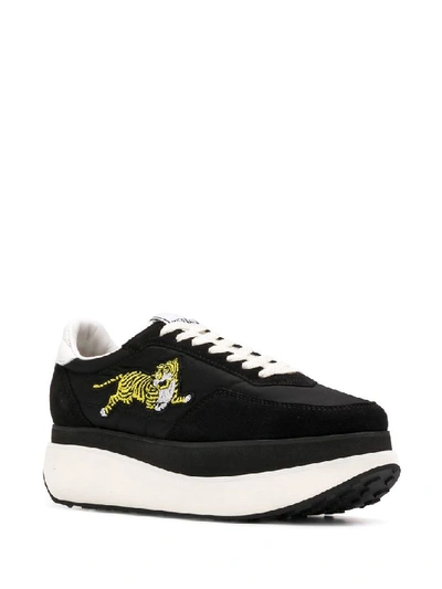 Shop Kenzo Women's Black Polyamide Sneakers