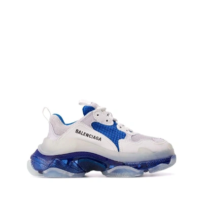 Shop Balenciaga Women's White Leather Sneakers