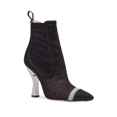 Shop Fendi Women's Black Synthetic Fibers Ankle Boots