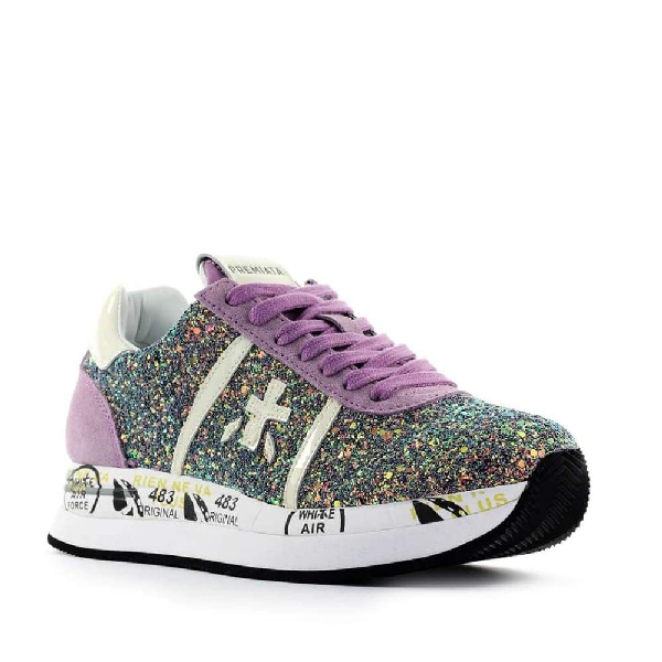 Women/'s Shoes Details about  / Sneakers Premiata 4505 in lilac glitter