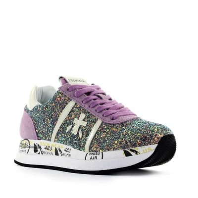 Shop Premiata Women's Multicolor Glitter Sneakers
