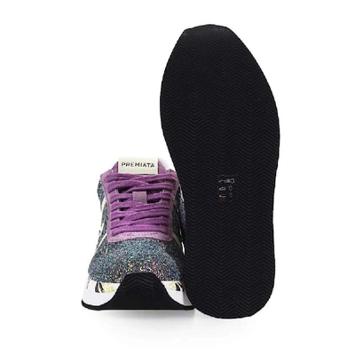 Shop Premiata Women's Multicolor Glitter Sneakers