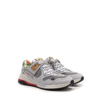 Shop Gucci Women's Silver Polyurethane Sneakers