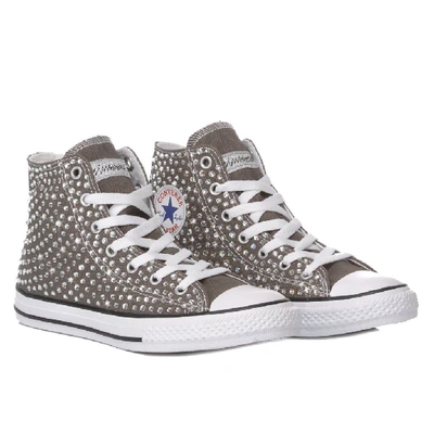 Shop Converse Women's Grey Canvas Hi Top Sneakers