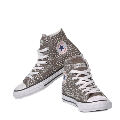 Shop Converse Women's Grey Canvas Hi Top Sneakers